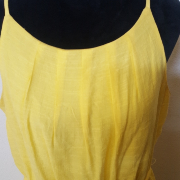 💛 NWOT Canary Yellow Summer Dress💛Size L - Picture 2 of 6